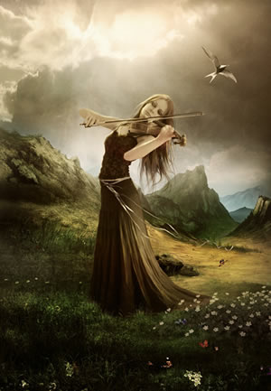 lady playing violin
