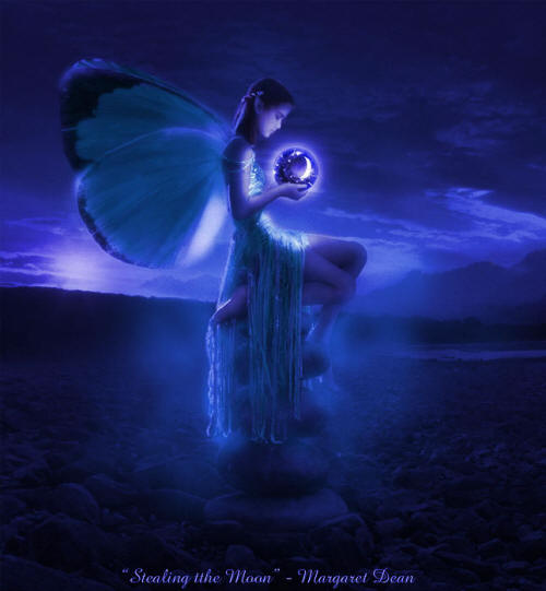 fairy holding a globe